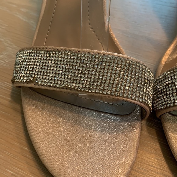 Style & Company light metallic pink heels with rhinestones some damage, reduced - Picture 4 of 8